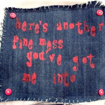Boy Shirt Diaper Cover Set FUNNY Denim